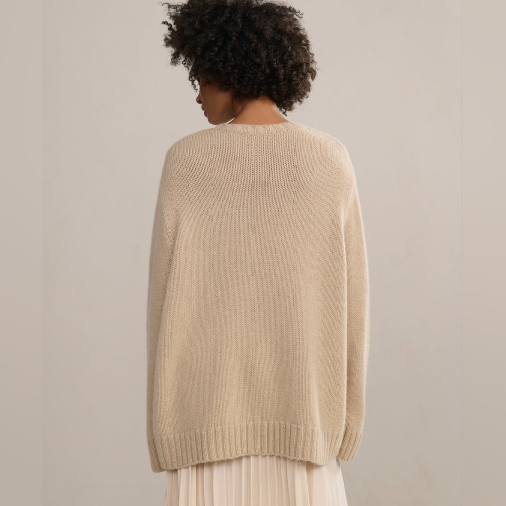 Jenni Kayne Cashmere Amelia Crewneck Sweater Warm Sand XS/S Oversized EUC! HP🥳 - Picture 10 of 12